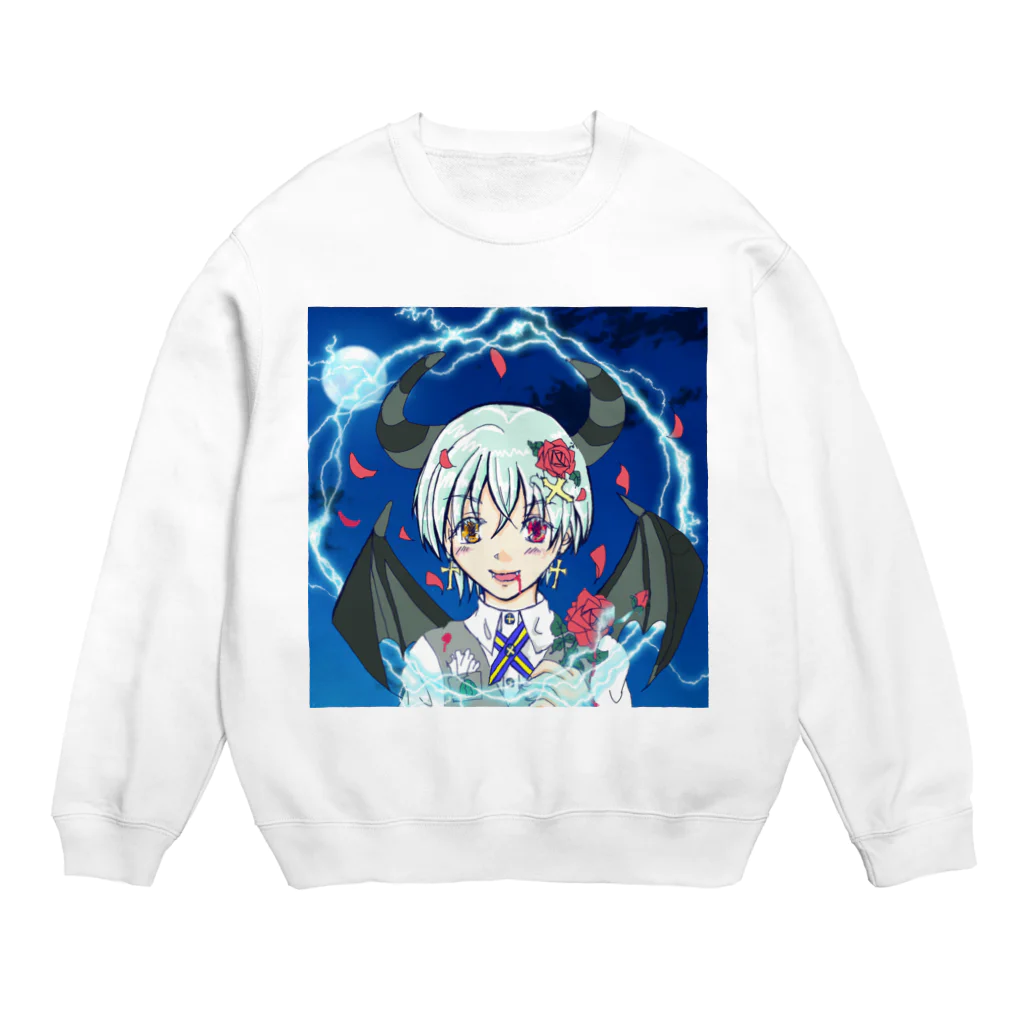 さくらんぼねこの聖職者でも悪魔になりたい Crew Neck Sweatshirt