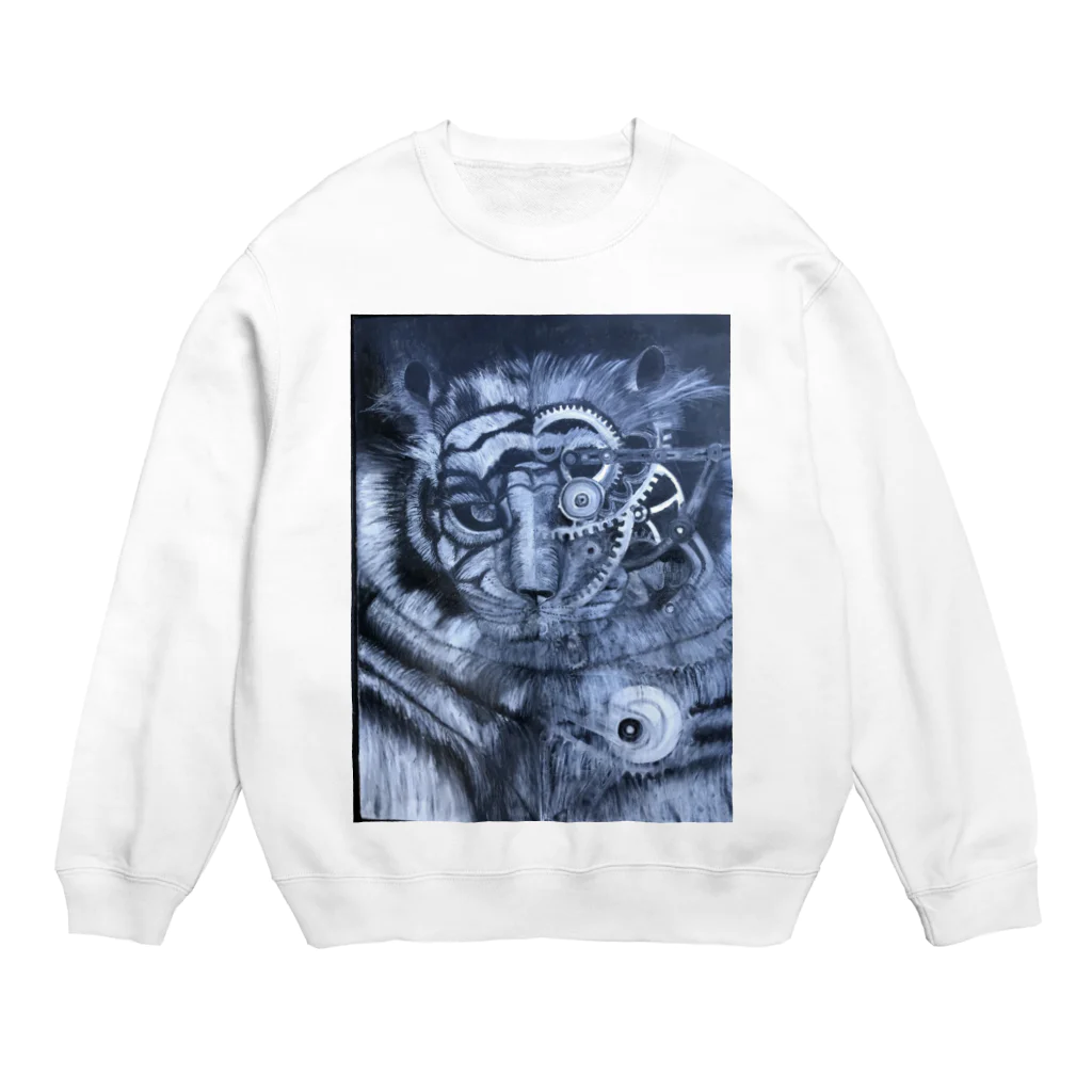 shin＿tomohiroのオートマチックタイガー Crew Neck Sweatshirt