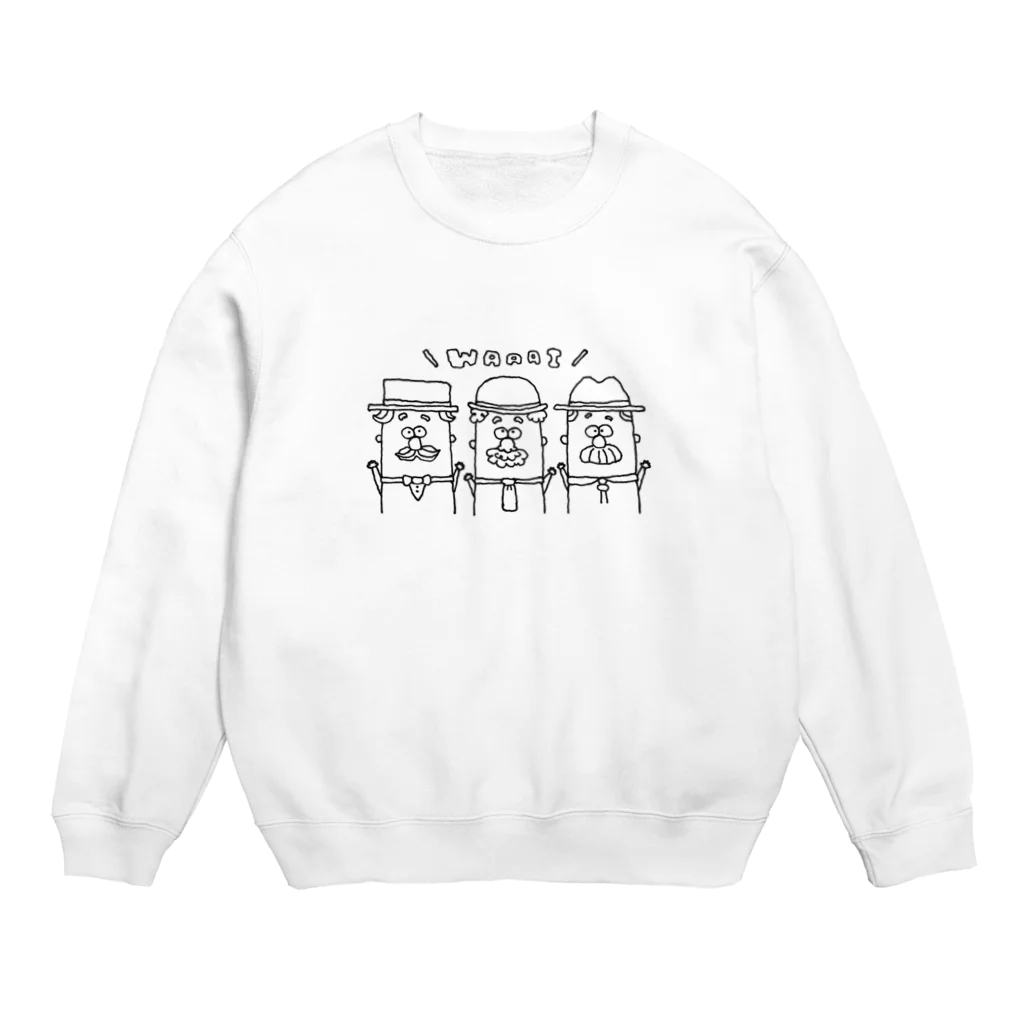 わらしなみさきのおじさんトリオ Crew Neck Sweatshirt