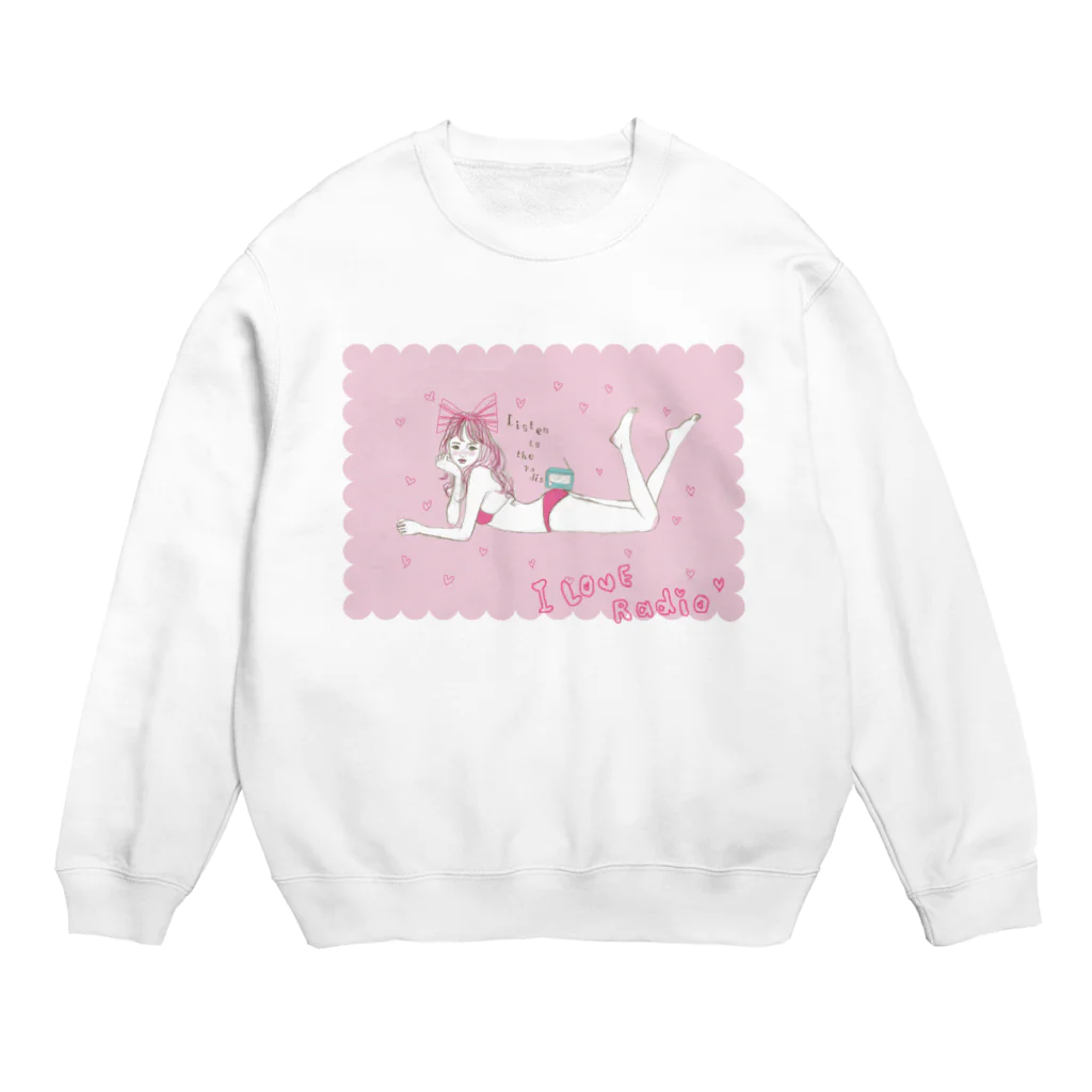 トシダナルホのラジオガール2 Crew Neck Sweatshirt