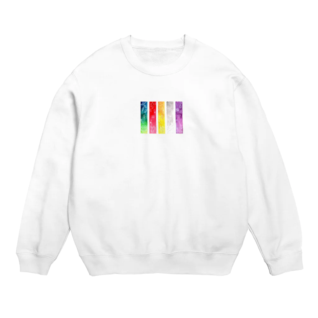 NINEの水彩 五色帯 Crew Neck Sweatshirt