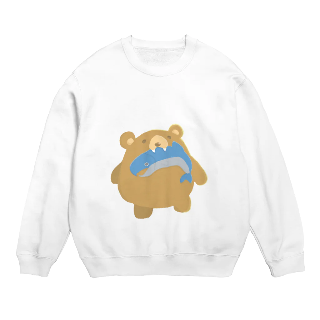 しがらみ亭のくまとさけ Crew Neck Sweatshirt