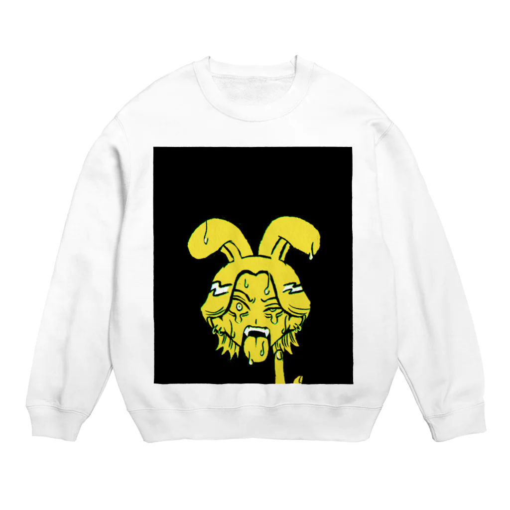 おつかれ帝国のバニーはなきむし（いえろー） Crew Neck Sweatshirt