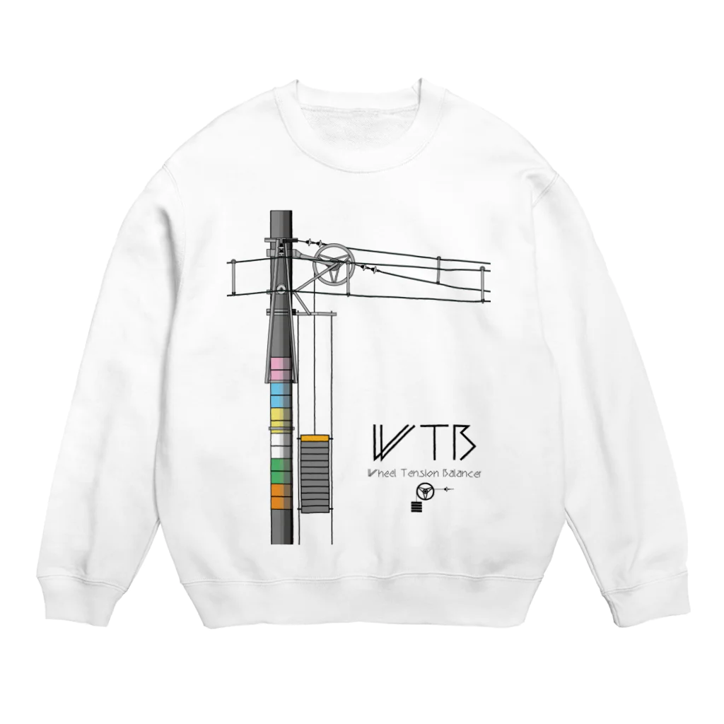 新商品PTオリジナルショップのWTBと電柱（高崎エリア） Crew Neck Sweatshirt