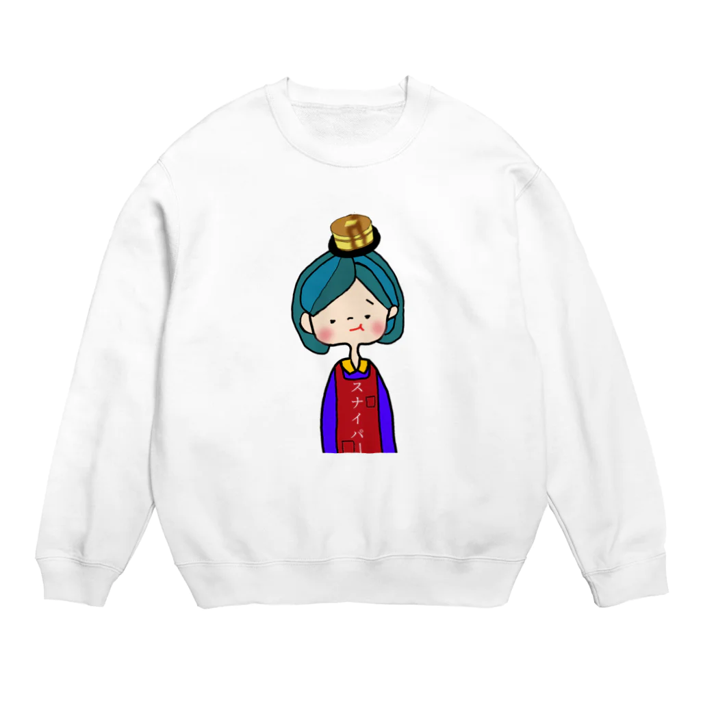 頭に乗せちゃいました。のほっとけ！みか Crew Neck Sweatshirt