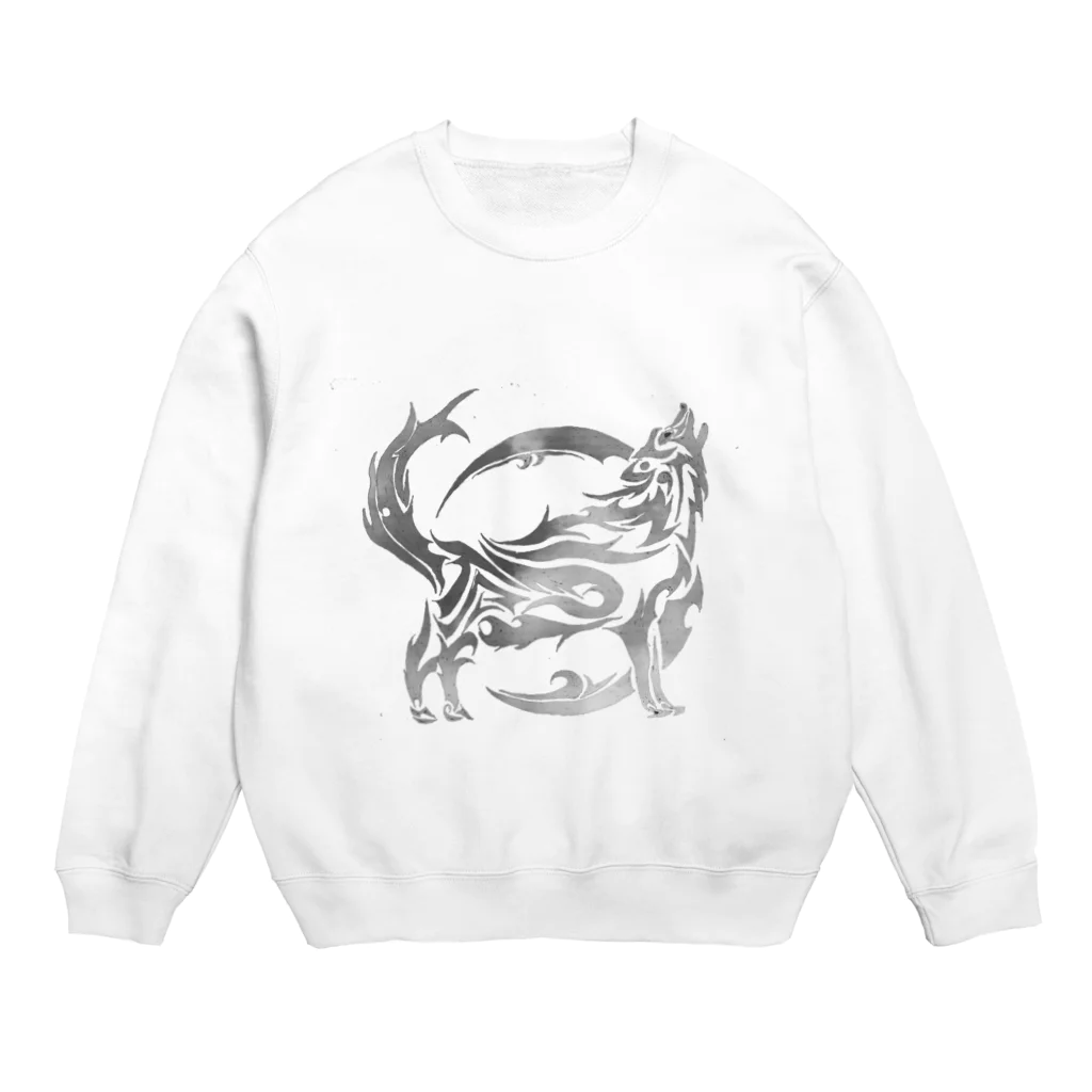 Ｔａｔａｔのtattoo Wolf Crew Neck Sweatshirt