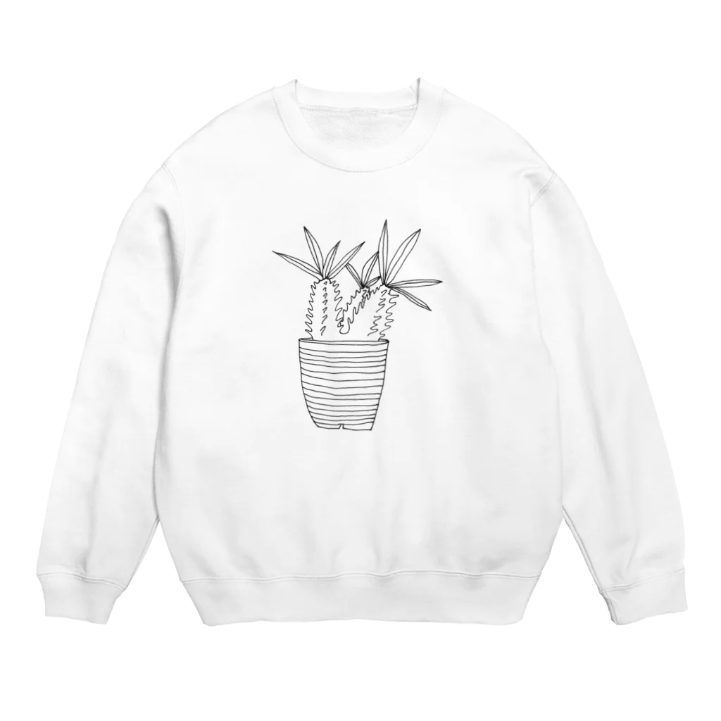 りゅうのすけの謎植物の鉢植え Crew Neck Sweatshirt