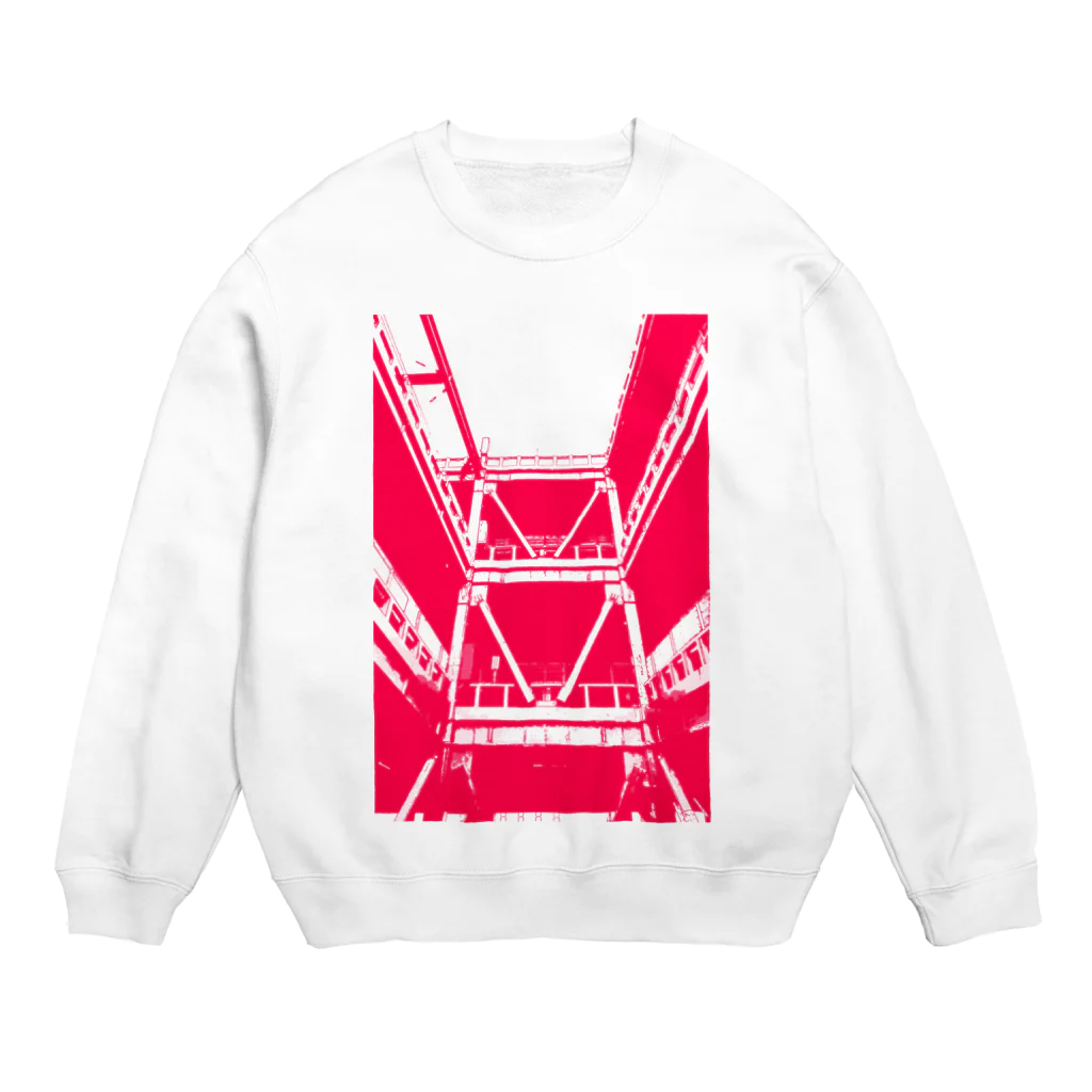 𝙡𝙤𝙡𝙞𝙥𝙤𝙥𝙢𝙚𝙡𝙩𝙙𝙤𝙬𝙣のパーキングエリア マゼンタ Crew Neck Sweatshirt