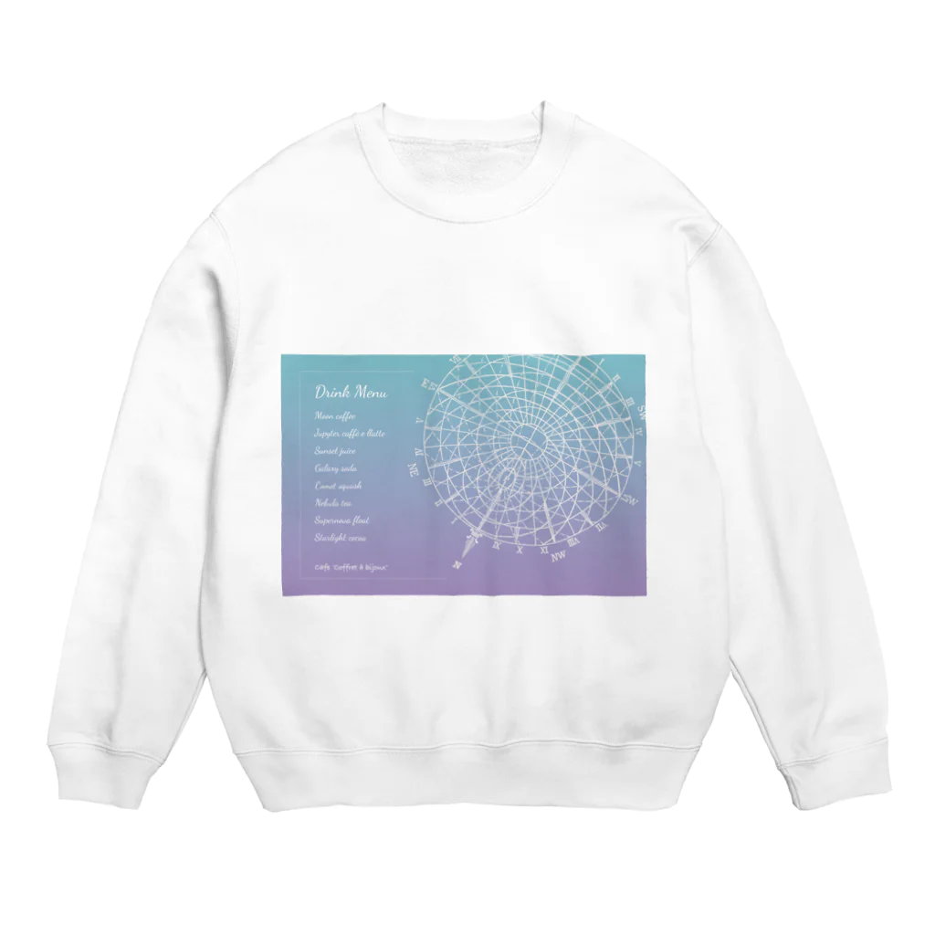 Coffret à bijouxの宇宙ドリンクメニューシリーズ Crew Neck Sweatshirt