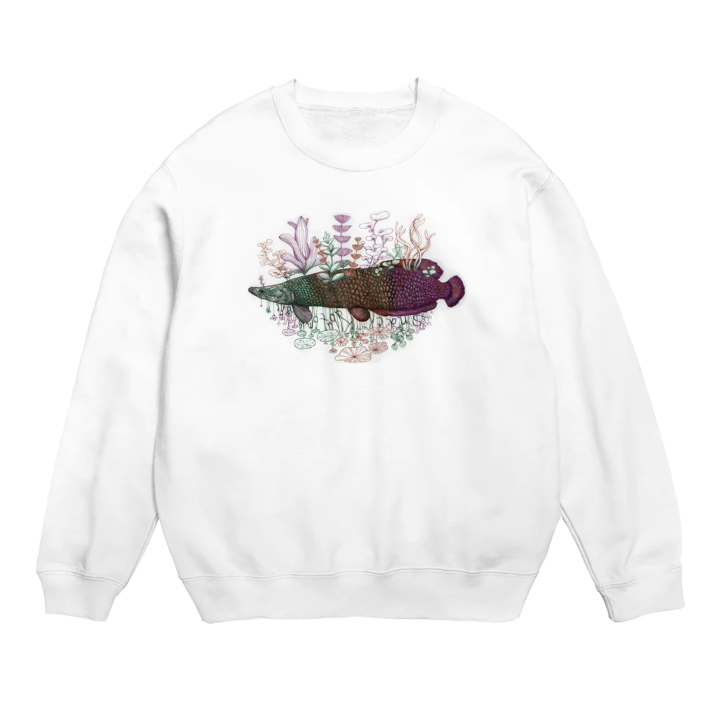 スナックカブトムシのピラルクー Crew Neck Sweatshirt