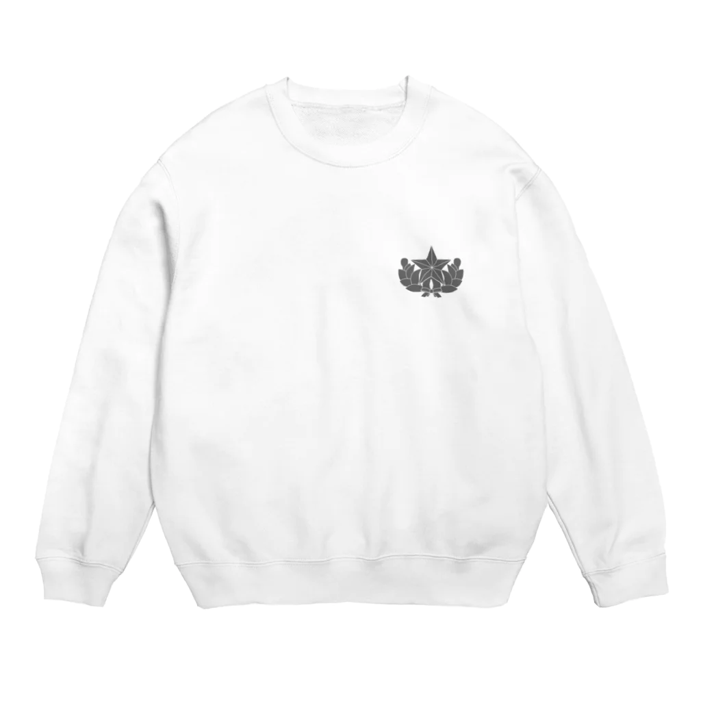 puikkoの大日本帝国陸軍近衛師団帽章（ワンポイント　グレー） Crew Neck Sweatshirt