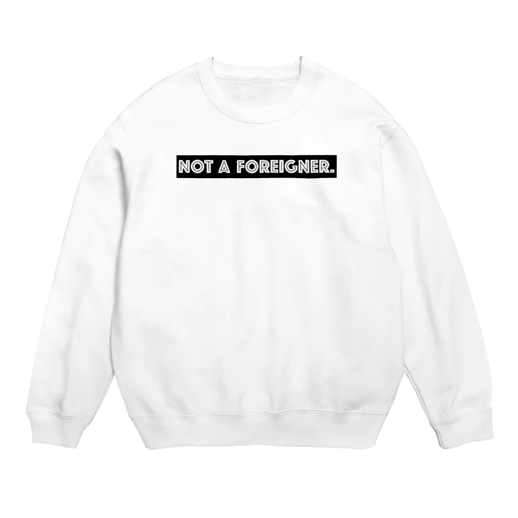 mincora.の外人ではない NOT A FOREIGNER. - black ver. 02 - Crew Neck Sweatshirt