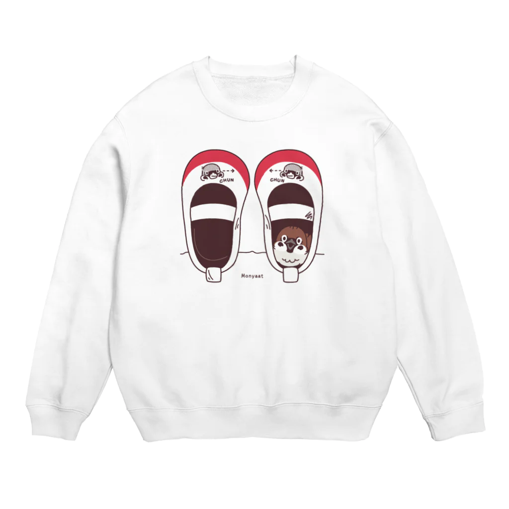 イラスト MONYAAT のスズメがちゅん*うわばきちゅんA** Crew Neck Sweatshirt