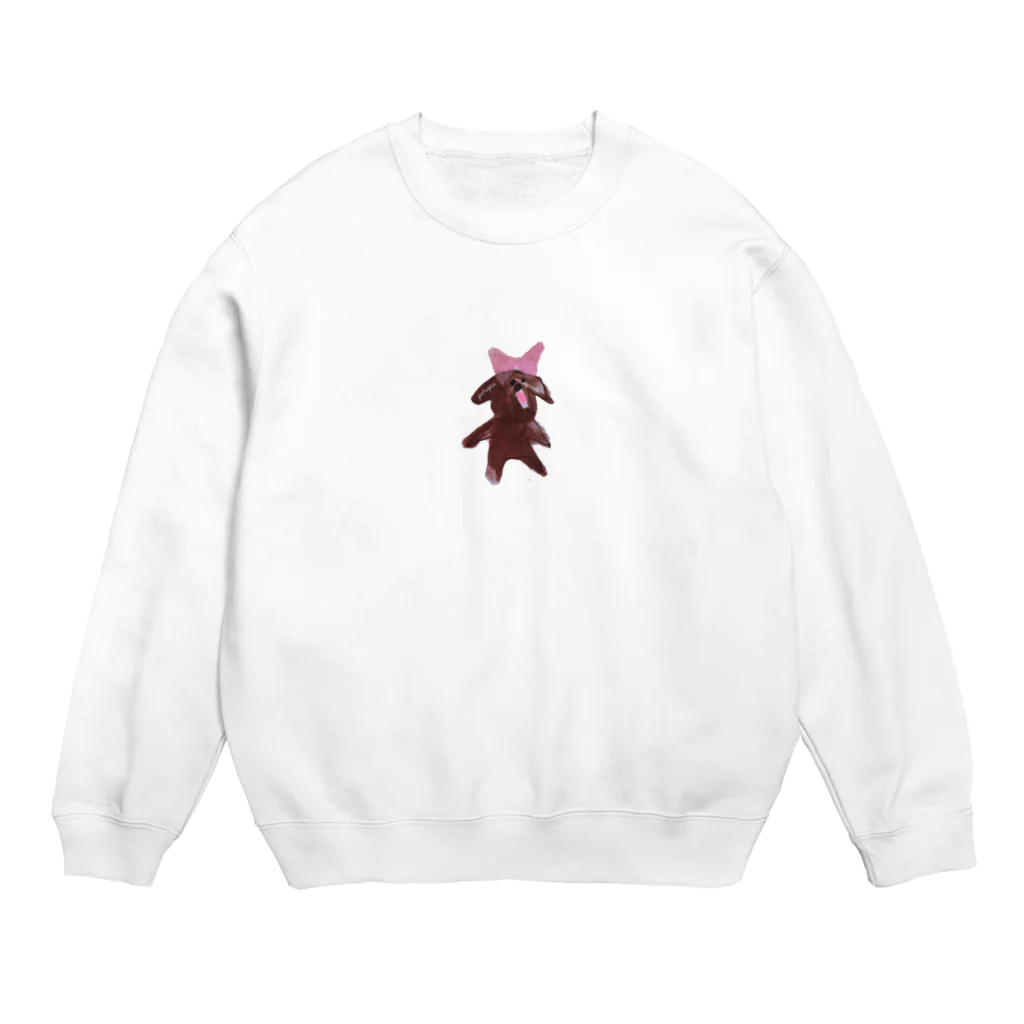 ゆるいぷーどるグッズ屋さんのゆるぷー/ブラウン Crew Neck Sweatshirt