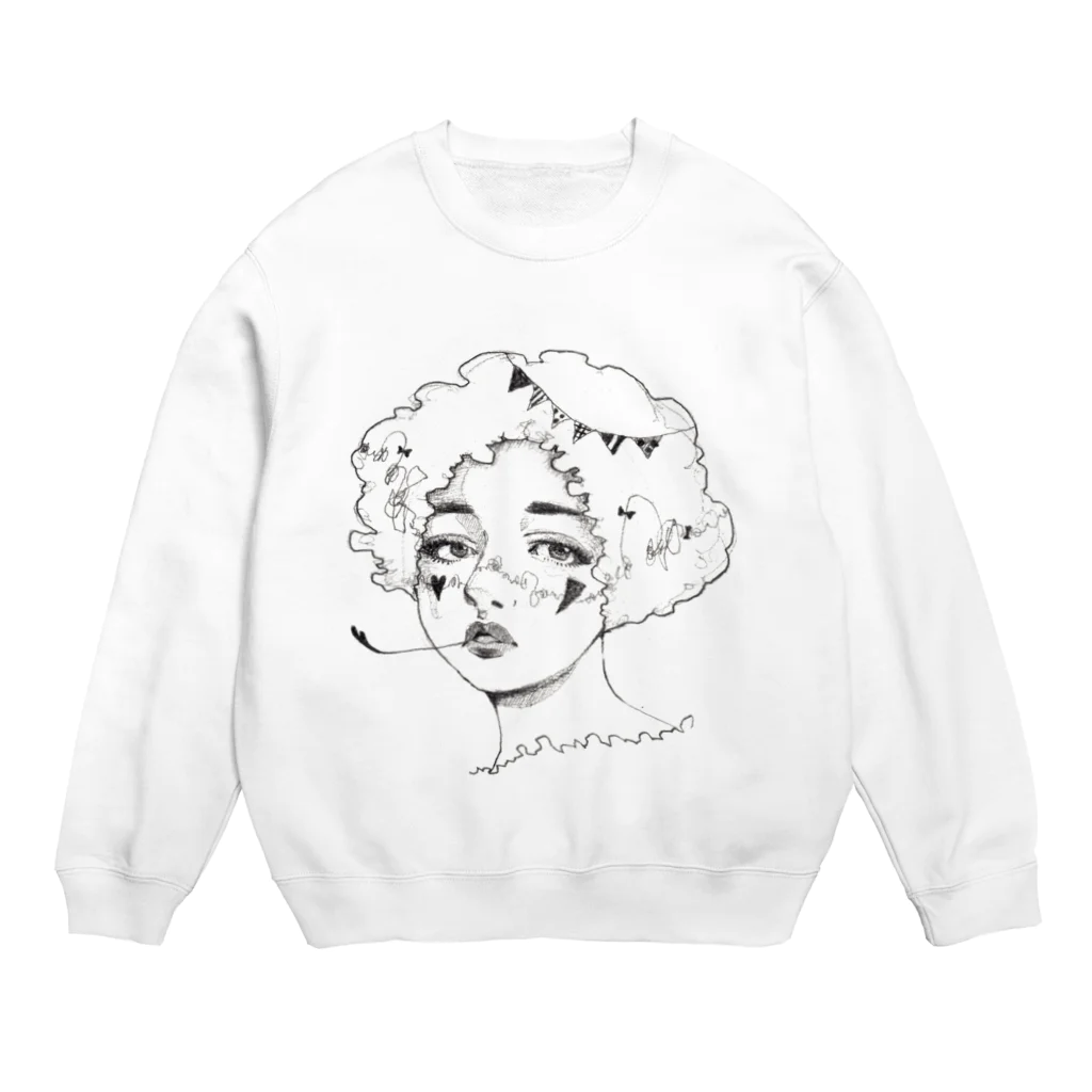 303companyの鉛筆画「サーカス」 Crew Neck Sweatshirt