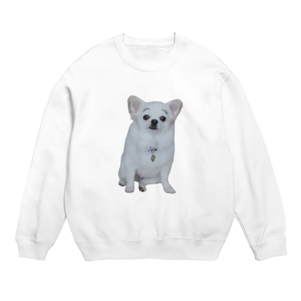 しまのまゆげこむぎこ Crew Neck Sweatshirt