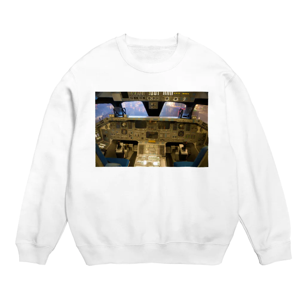 AAAstarsのスペースシャトル　コクピット Crew Neck Sweatshirt