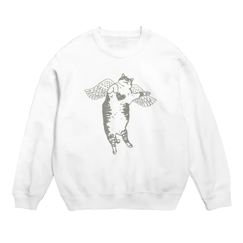 Annaのハートの猫天使 Crew Neck Sweatshirt