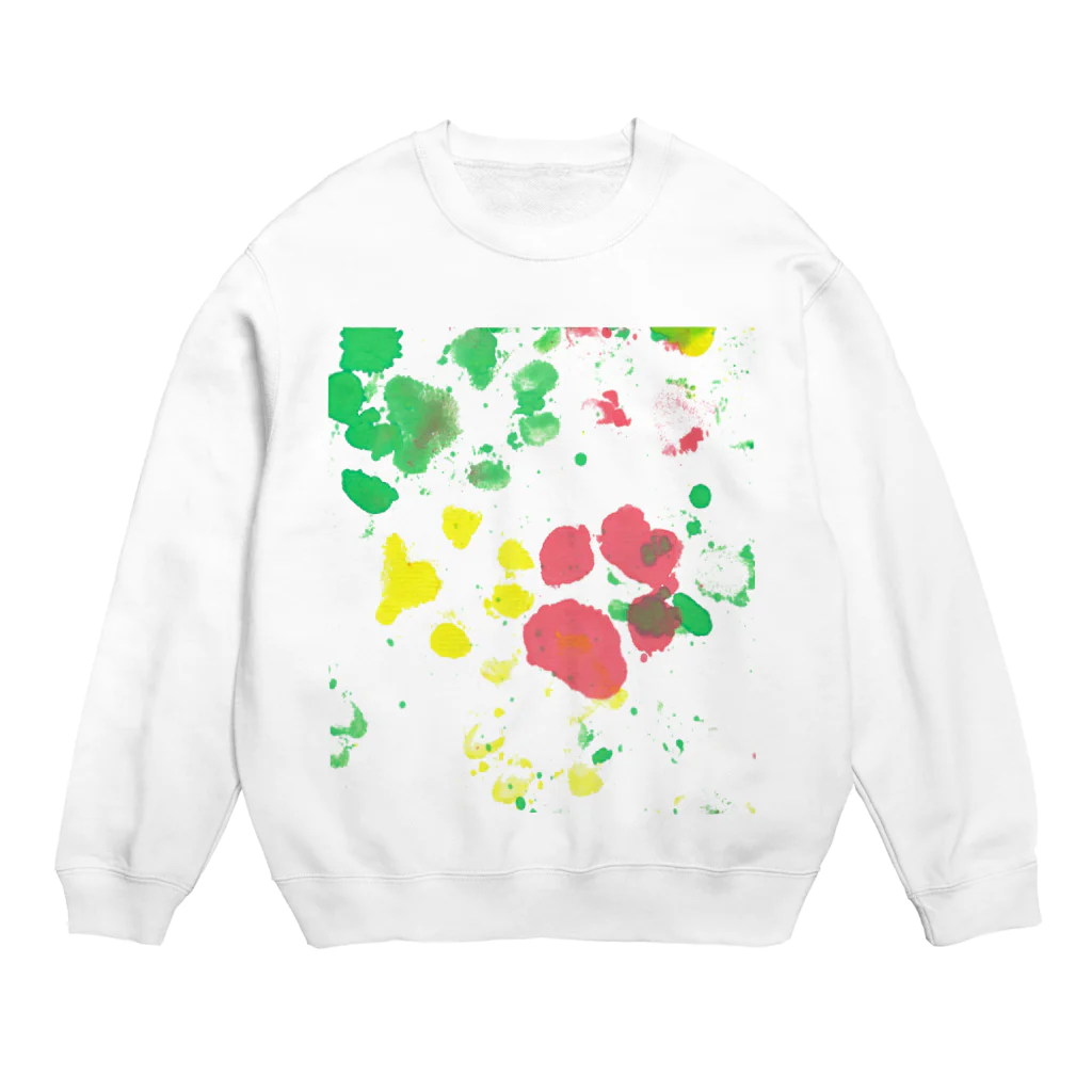 はっぴーているずdogsroomの保護犬足跡柄グッズ Crew Neck Sweatshirt