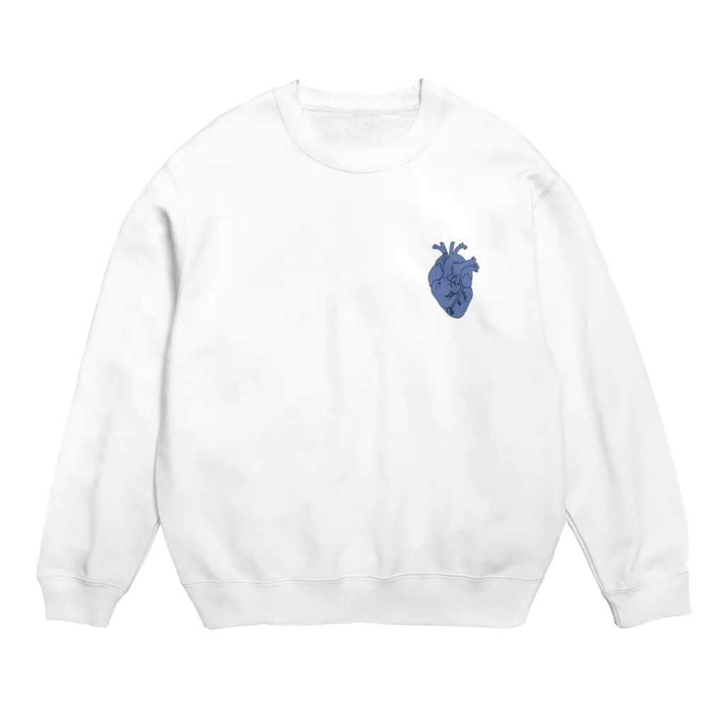 Garbageの心臓 (青) Crew Neck Sweatshirt