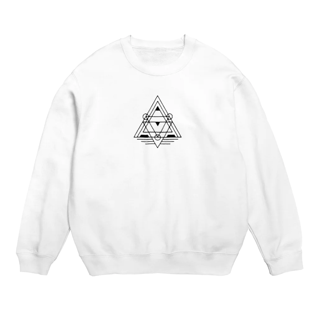 センタクバサミの幾何学模様1 Crew Neck Sweatshirt