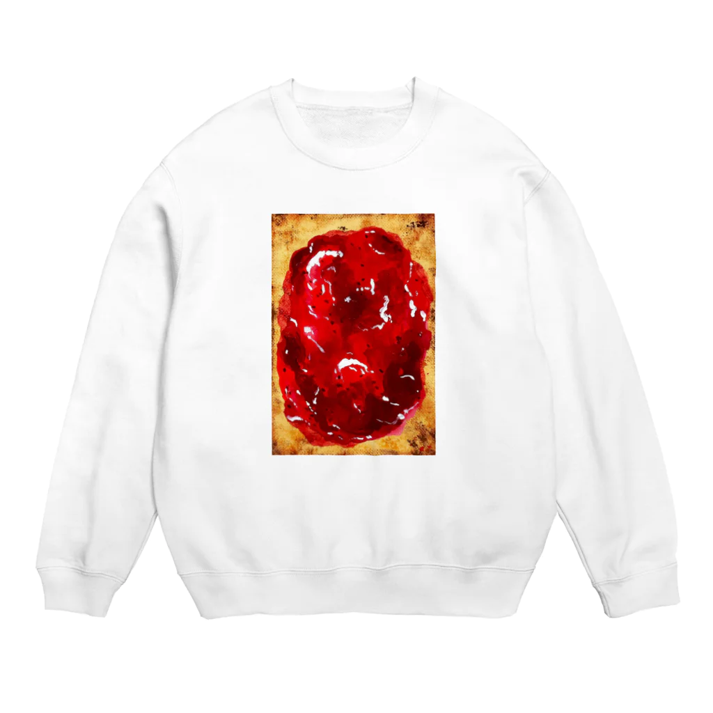 しかビュッフェのイチゴジャムトースト🍓 Crew Neck Sweatshirt