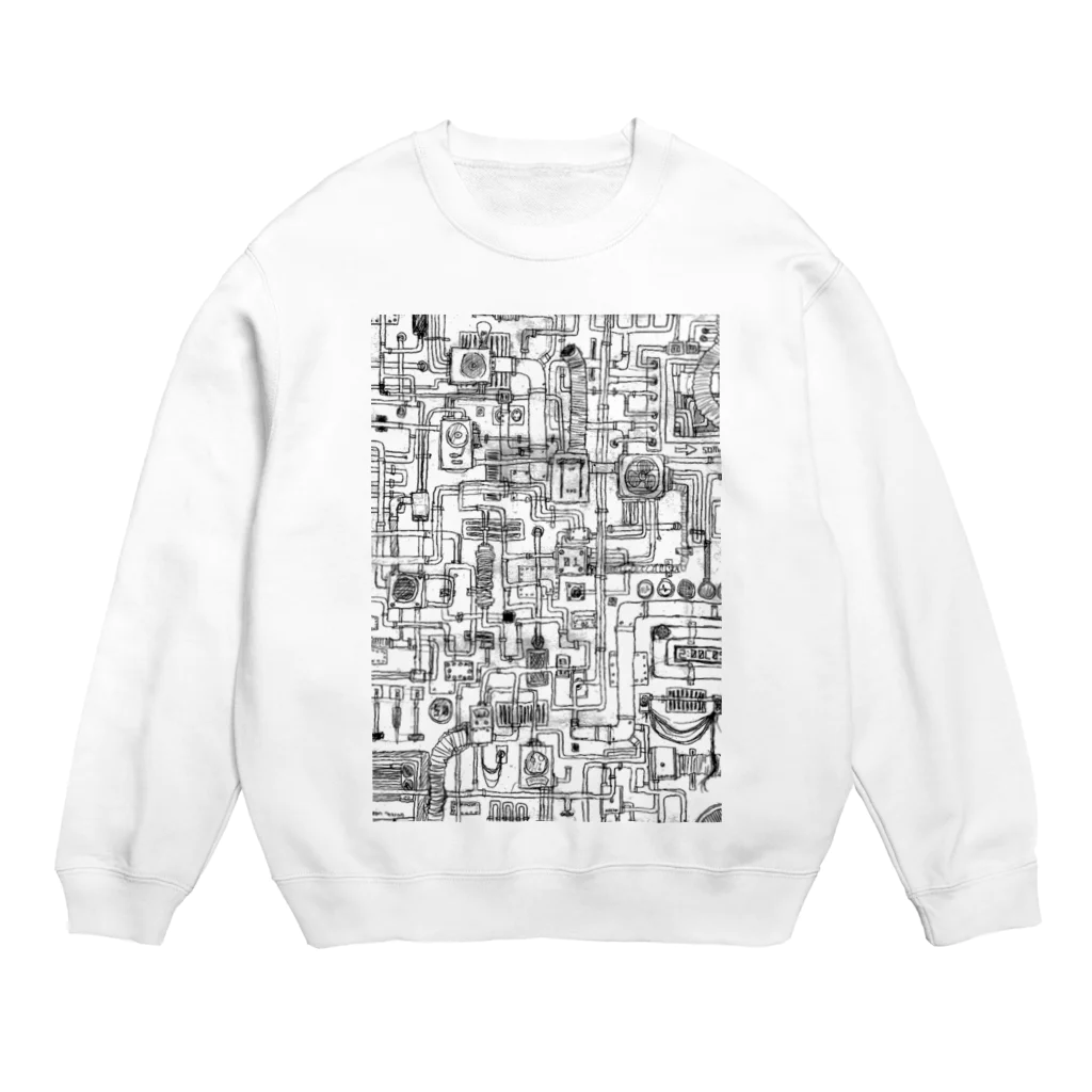 涅槃ねこの配管マニア Crew Neck Sweatshirt