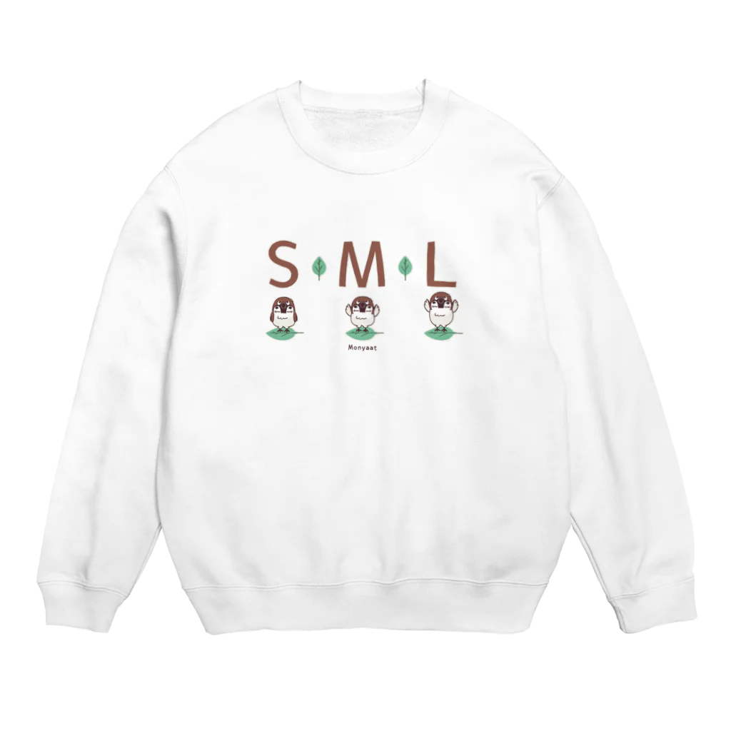 イラスト MONYAAT のスズメがちゅん SMLTシャツ Crew Neck Sweatshirt