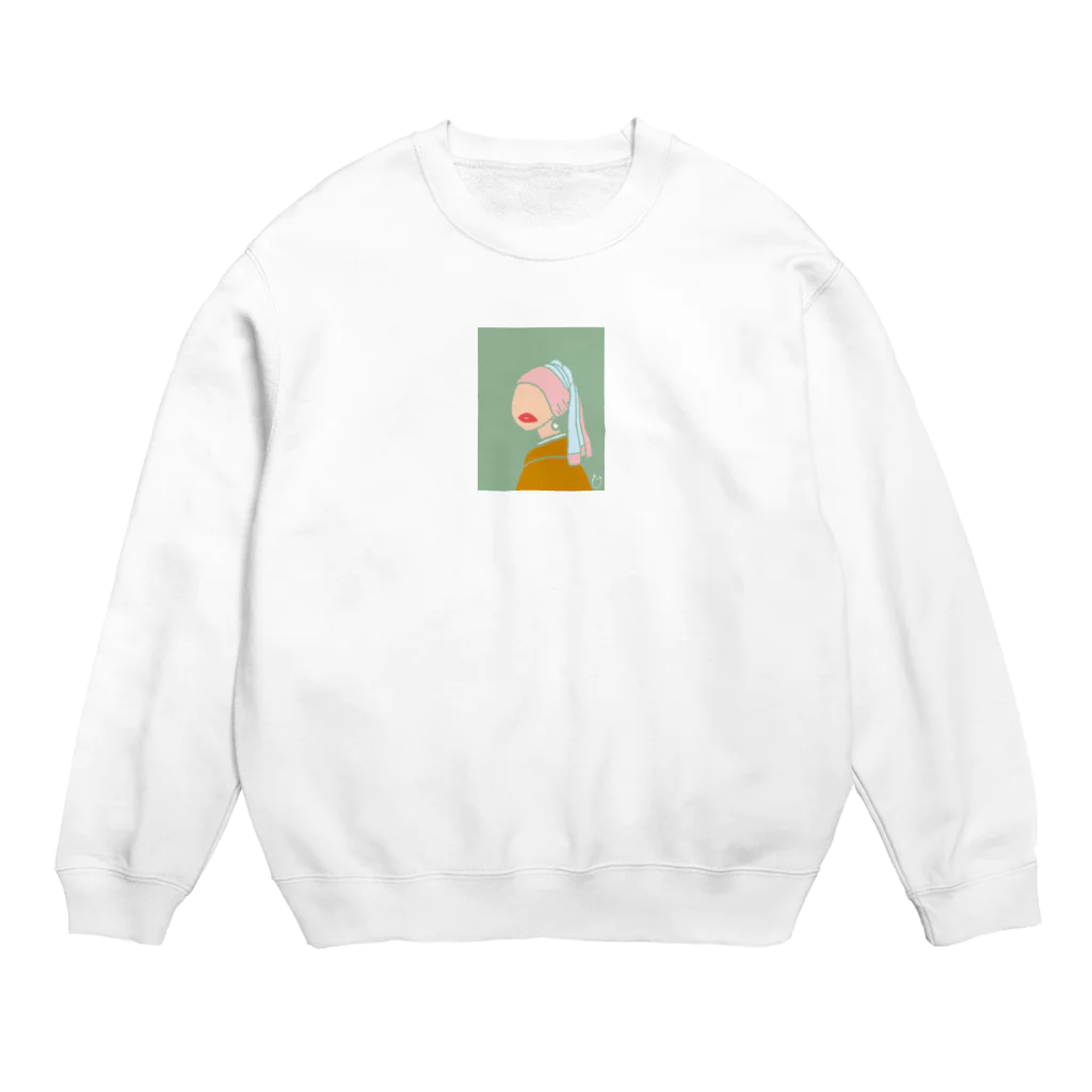 shix2のパールのお姉さん(グリーン) Crew Neck Sweatshirt