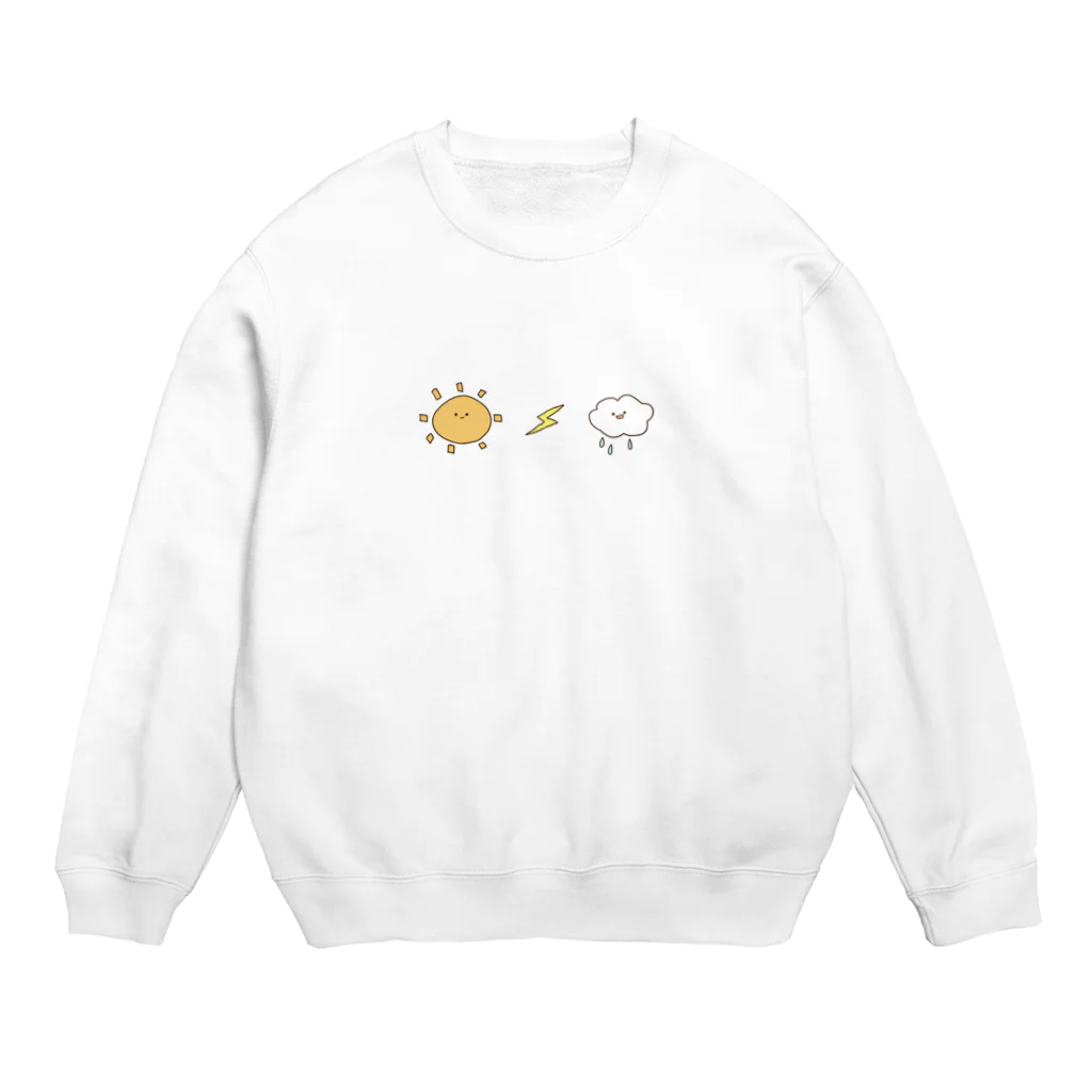 あか佐田なのはれとあめ Crew Neck Sweatshirt