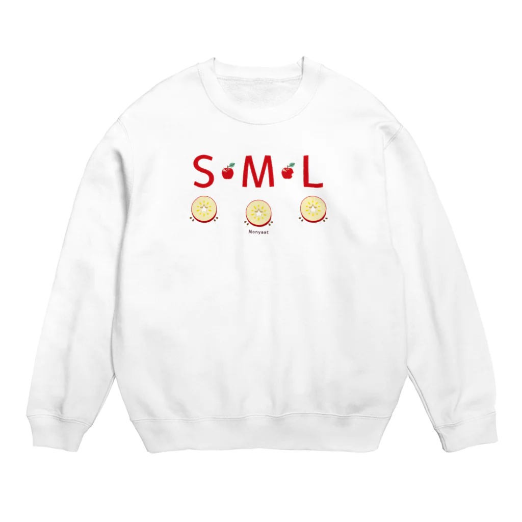 イラスト MONYAAT のML002 SMLTシャツのりんごすたぁ*輪切りのリンゴ Crew Neck Sweatshirt