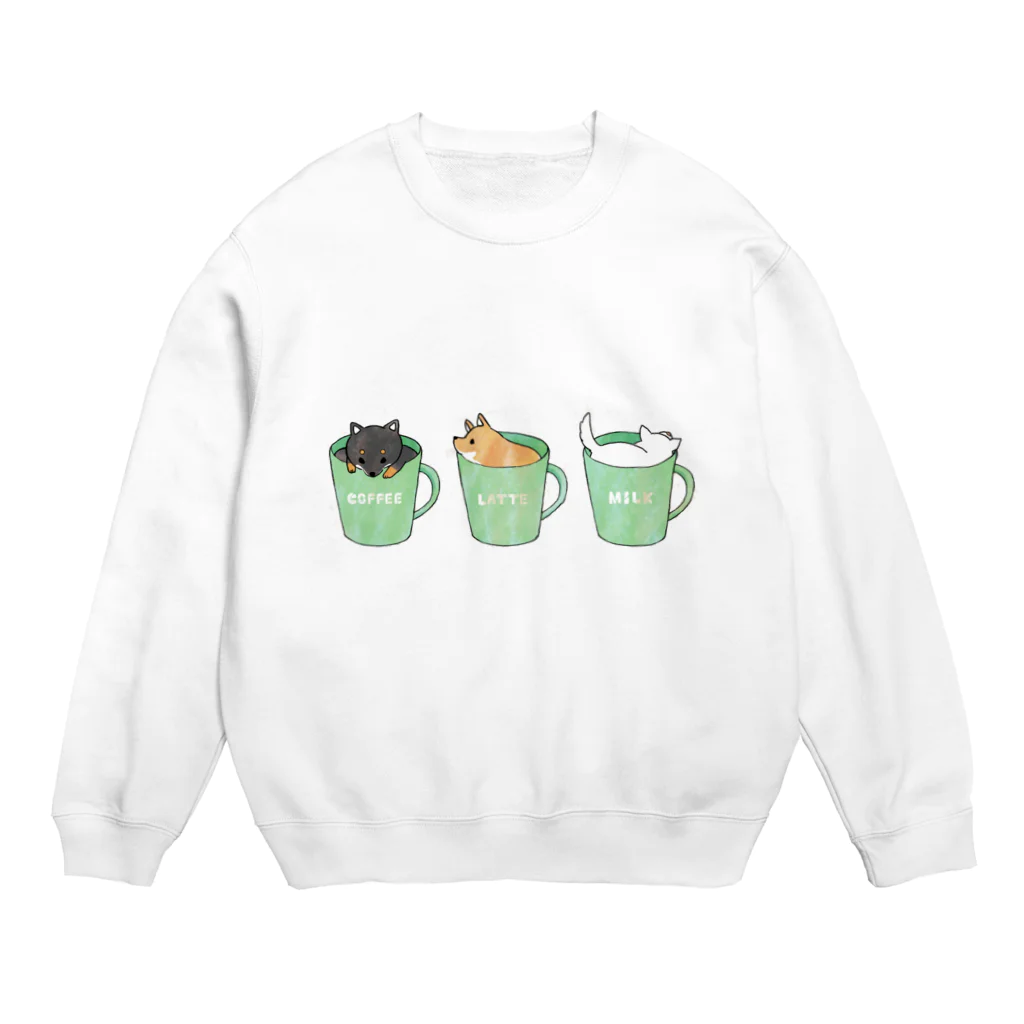 ともえのえ - 柴犬とか動物色々のShiba Coffee  Crew Neck Sweatshirt