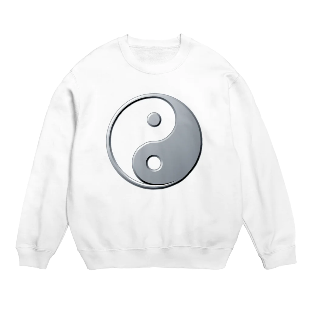 kimchinのメタリックな陰陽 太極図 マーク Crew Neck Sweatshirt