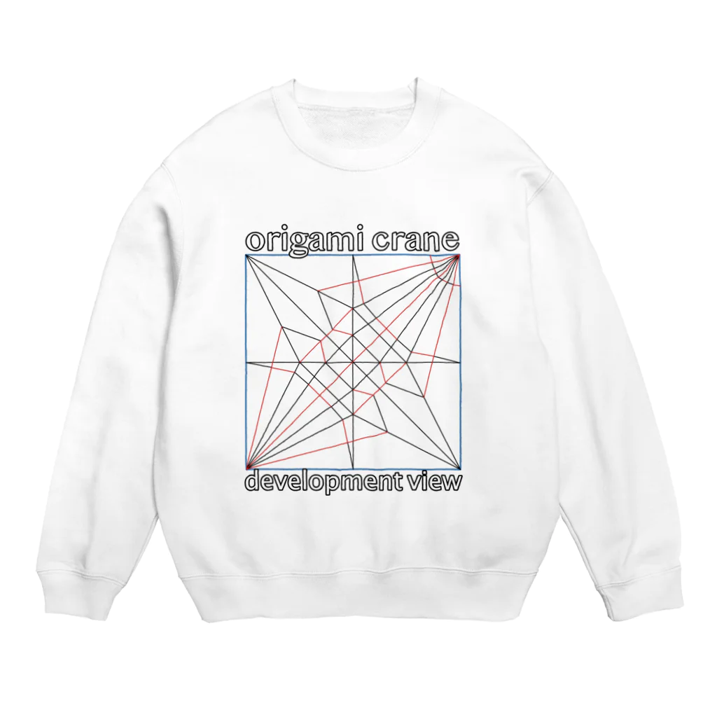 yuccoloの折り鶴展開図 Crew Neck Sweatshirt