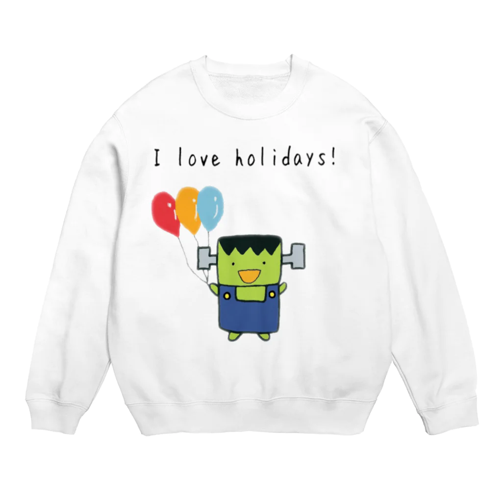 いかめし店舗のI love holidays! ふらんけん君 Crew Neck Sweatshirt