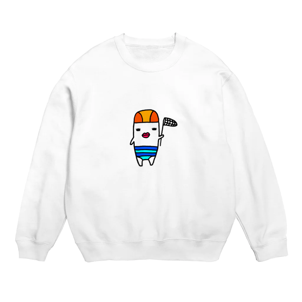 kurubusiの夏にひたる奴 Crew Neck Sweatshirt