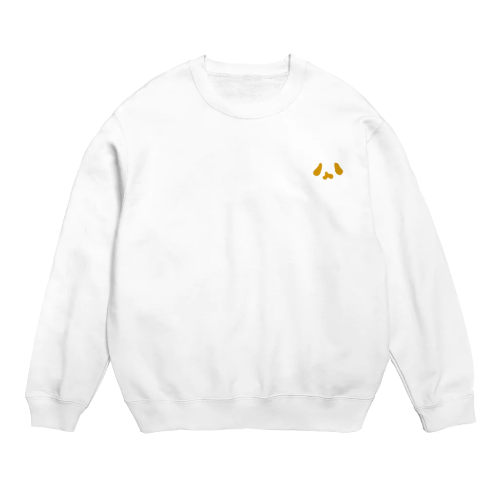 ほのかなおんがくや SUZURI店のたれみみうさぎの耳とバタフライ（オレンジVer.） Crew Neck Sweatshirt