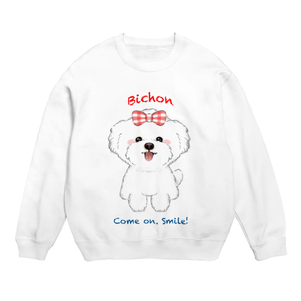 Wans Joie/ワンズジョワのスマイルビション女の子 Crew Neck Sweatshirt