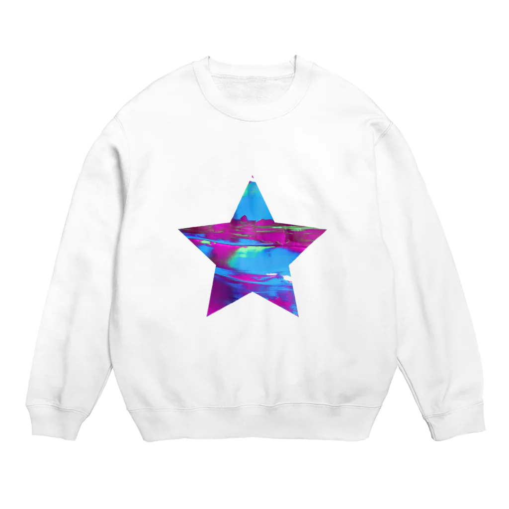 ファミリーショップJINAKOのオーロラ星(ji） Crew Neck Sweatshirt