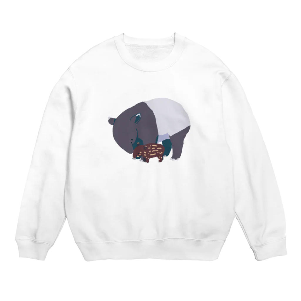 ちゃこぺん（SUZURI店）のマレーバク Crew Neck Sweatshirt