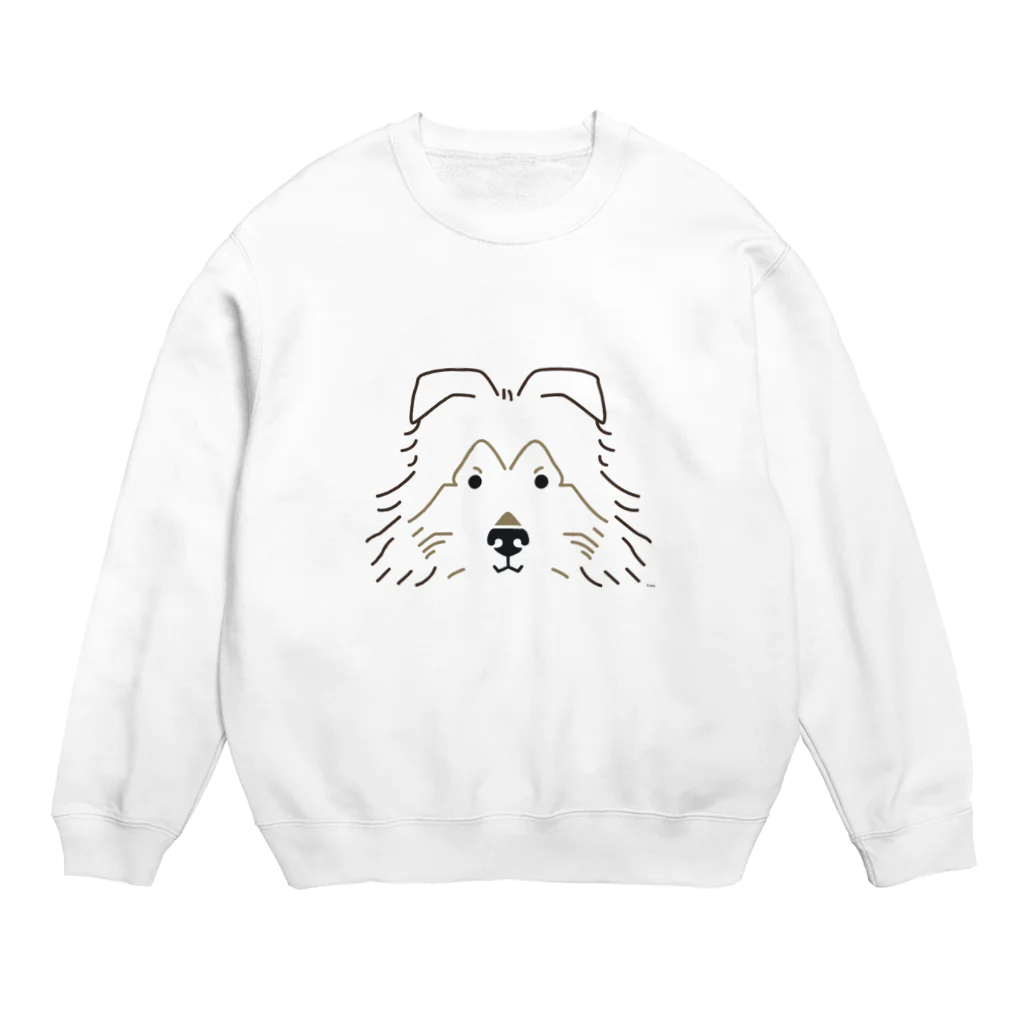 しろくま&ペンギン通信のシェルティどーん Crew Neck Sweatshirt