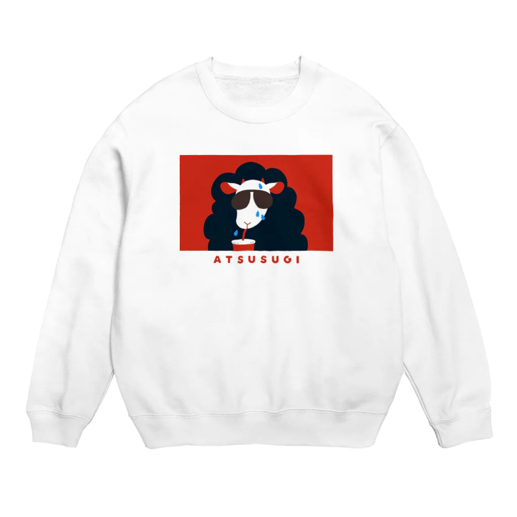 かんちゃんラボの暑すぎるひつじ(赤) Crew Neck Sweatshirt