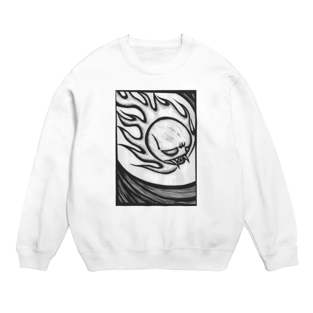 ワノハ -WANOHA-の火の玉骸骨お化け Crew Neck Sweatshirt