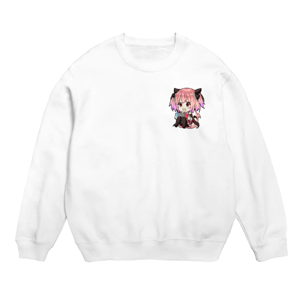 夢魅てて🎀💜のいっしょにゲームTシャツ Crew Neck Sweatshirt