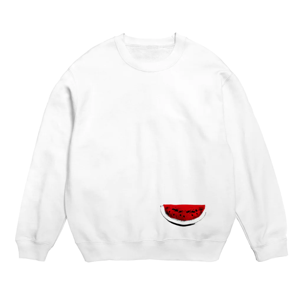 ヨープキャンが気になったのすいか -watermelon- 切 Crew Neck Sweatshirt