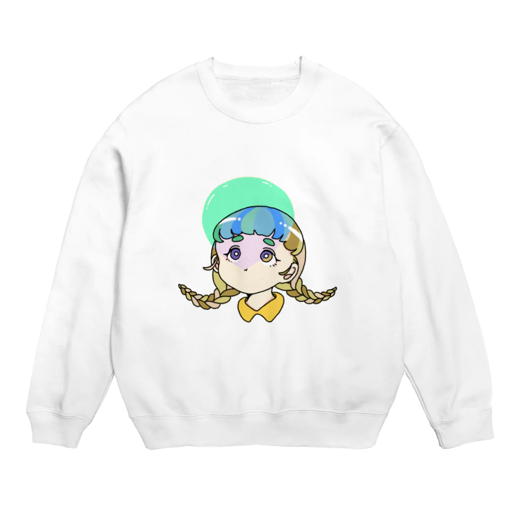 ぽついのふ〜せんがむ子 Crew Neck Sweatshirt