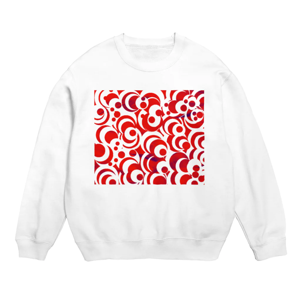 MUGURa-屋の無題・赤 Crew Neck Sweatshirt