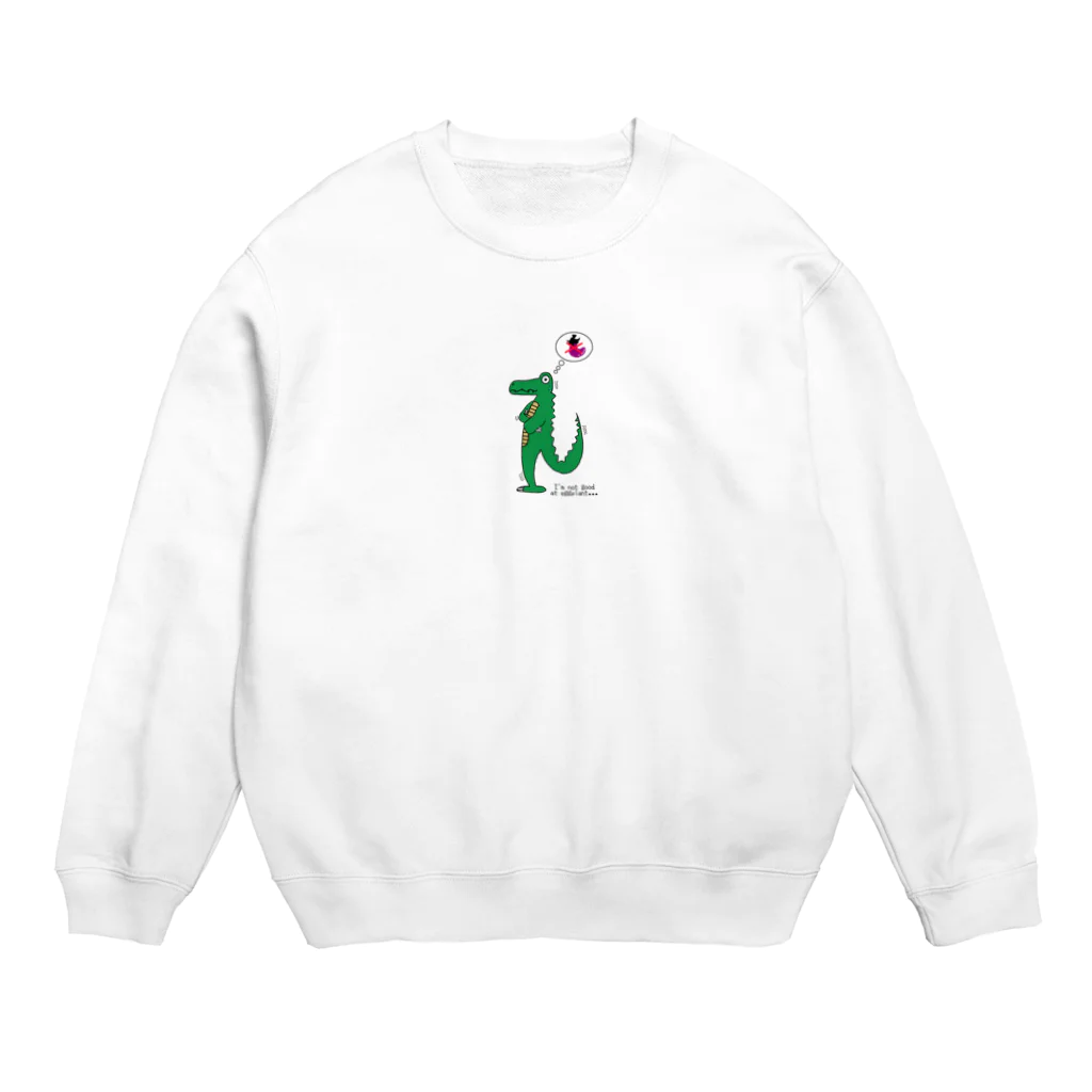 alligator_artのナスが天敵な鰐 Crew Neck Sweatshirt