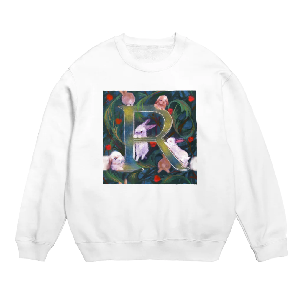 NORIMA'S SHOP のRabbitのRで遊ぶ森のうさぎ Crew Neck Sweatshirt