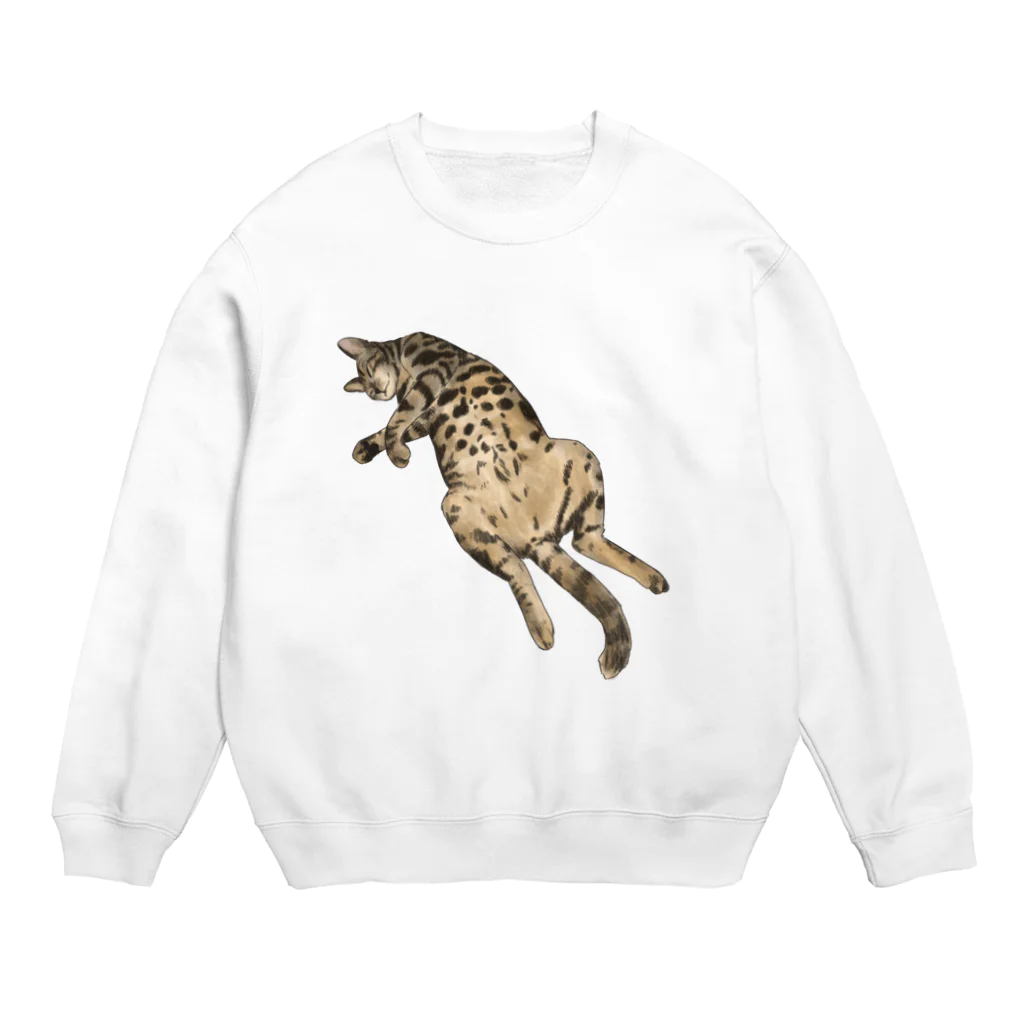 Hermes of Fortuneのすやすや竹千代くん　ナナメ Crew Neck Sweatshirt